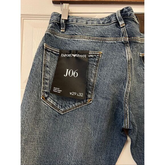 Emporio Armani J06 Slim-Fit Washed Denim Jeans - Picture 9 of 15